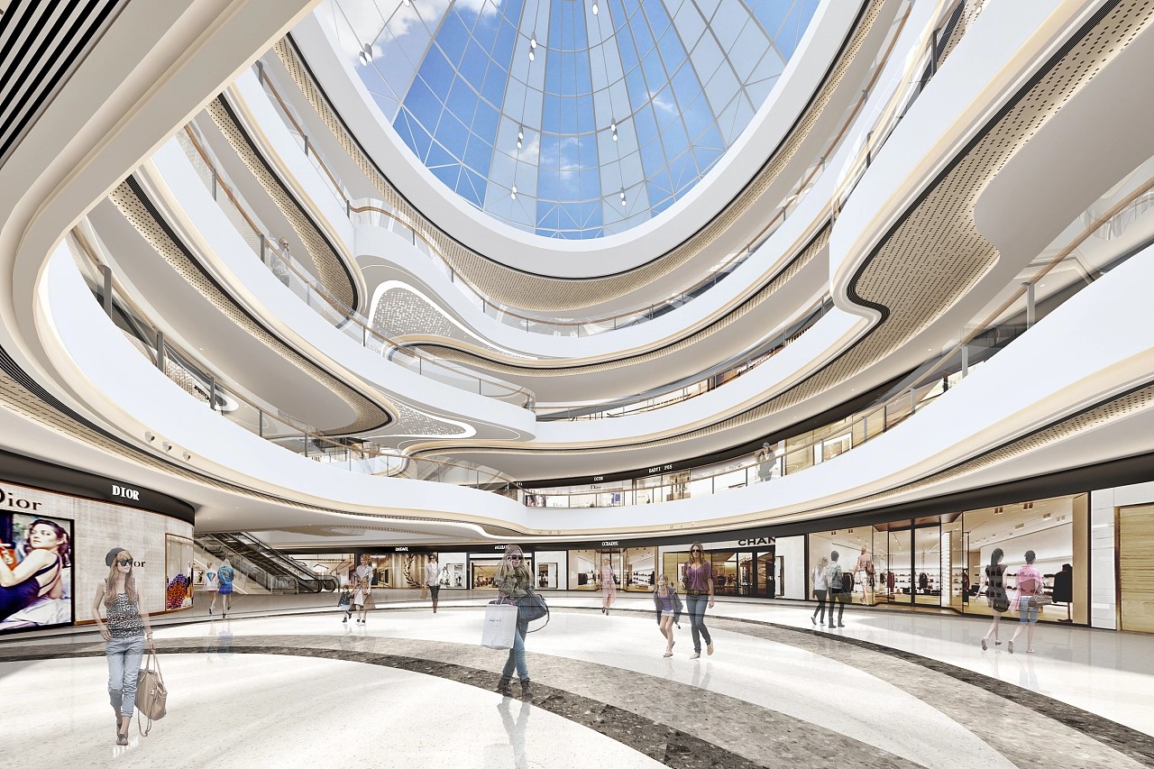 現(xiàn)代購物中心商場裝修效果圖